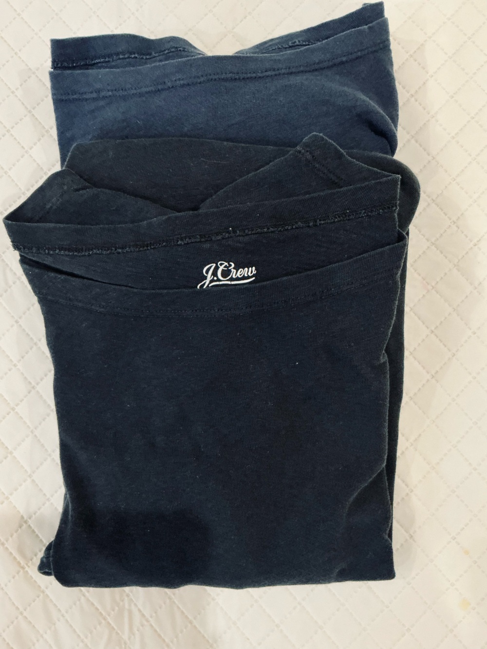 J. Crew Navy Slub Tees Bundle (Navy and Black)